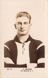 1923 Magpie Portraits of Our Leading Footballers #77 Tim Archer Front